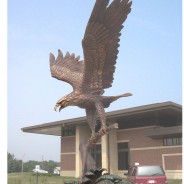 Bronze Eagle Sculpture