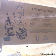 Lewis Play Field Etched Plaque
