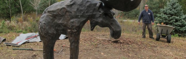 Bronze Moose Sculpture