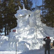 Portland Dragon Snow Sculpture