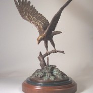 Bronze Wings of Freedom Eagle Sculpture