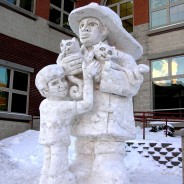 Fireman Snow Sculpture