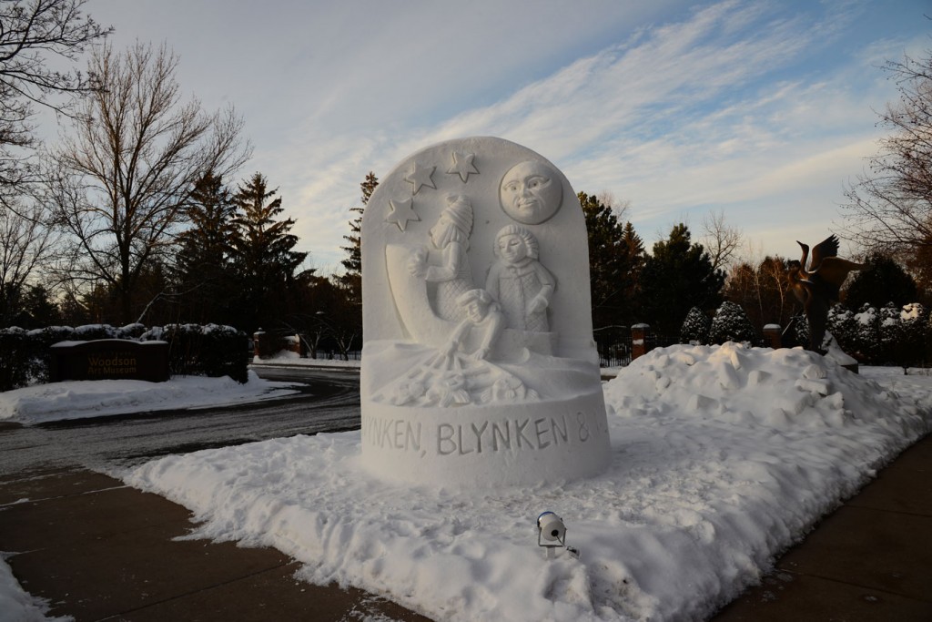 Commissioned Snow Sculpture 2016 for Woodson Art Museum in Wausau, Wisconsin.